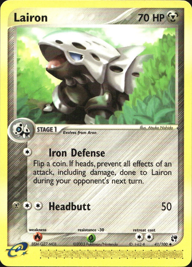 Lairon 41/100 Uncommon Sandstorm Pokemon Near Mint