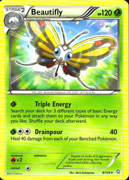 Beautifly 8/124 Rare Dragons Exalted Pokemon Near Mint