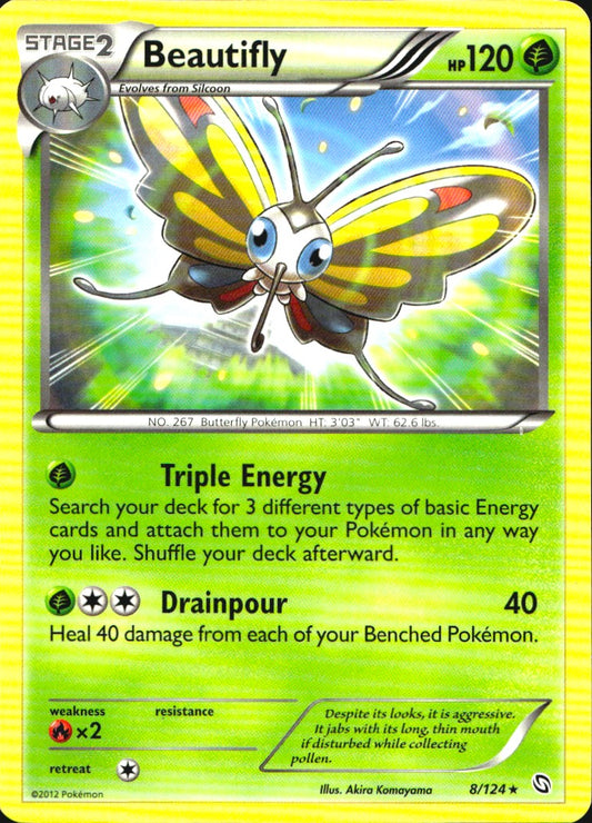 Beautifly 8/124 Rare Dragons Exalted Pokemon Near Mint