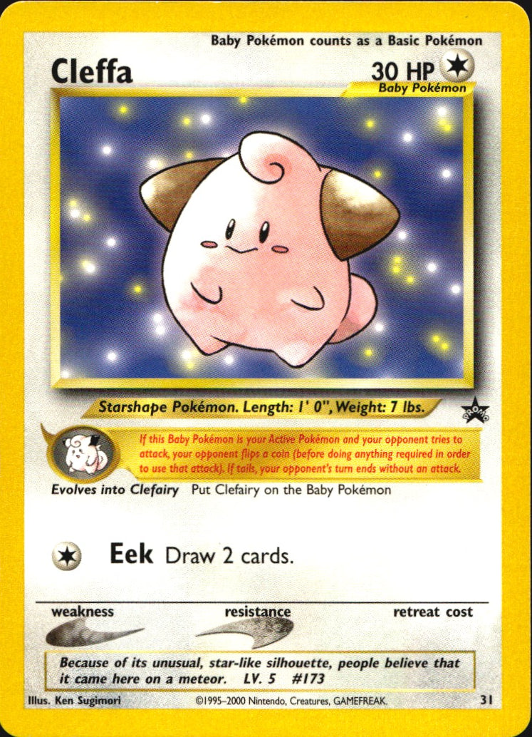 Cleffa 31 Promo Wizards Black Star Promos Pokemon Near Mint