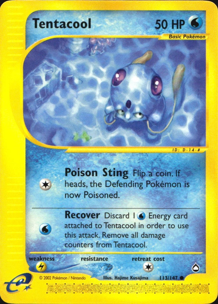 Tentacool 113 Common Aquapolis Pokemon Near Mint