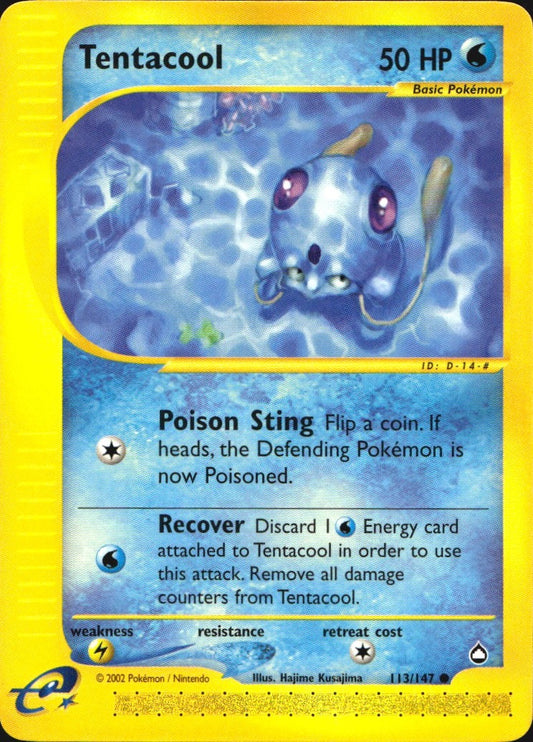 Tentacool 113 Common Aquapolis Pokemon Near Mint