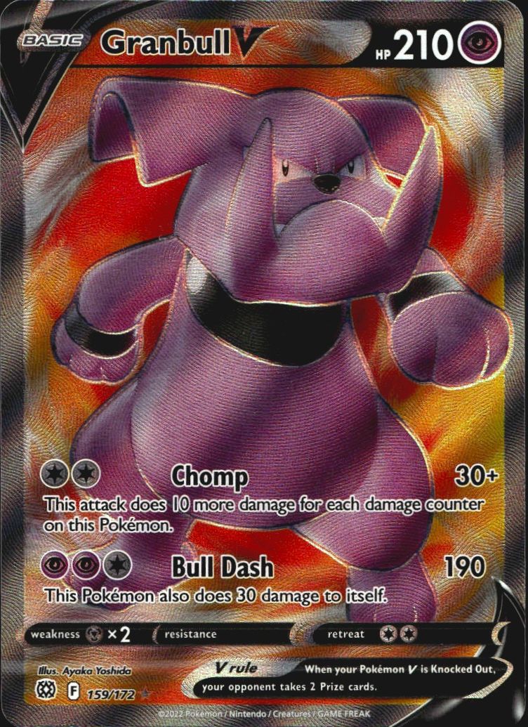 Granbull V 159/172 Rare Ultra Brilliant Stars Pokemon Near Mint