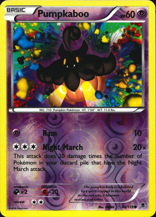Pumpkaboo 44/119 Common Phantom Forces Pokemon Reverse Holo Near Mint