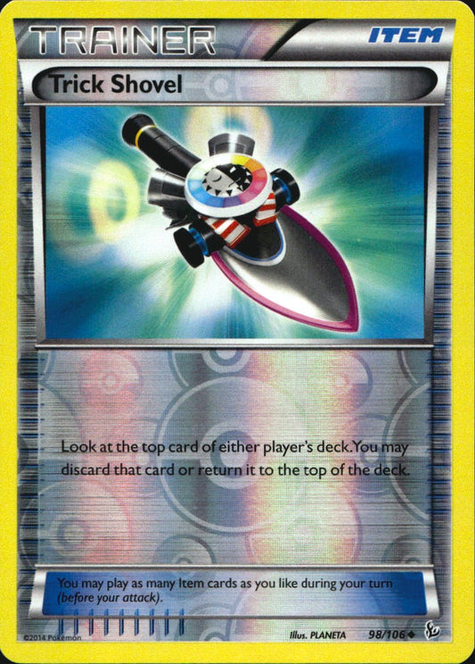 Trick Shovel 98/106 Uncommon Flashfire Pokemon Reverse Holo Near Mint