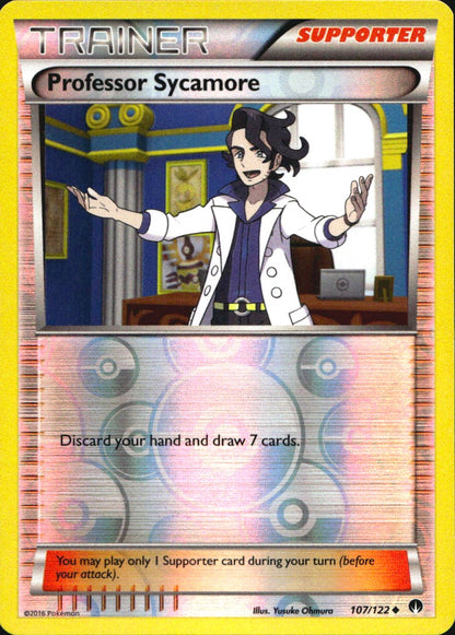 Professor Sycamore 107/122 Uncommon BREAKpoint Pokemon Reverse Holo Near Mint