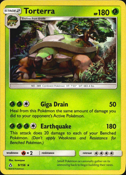 Torterra 9/156 Holo Rare Ultra Prism Pokemon Near Mint