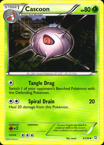 Cascoon 9/124 Uncommon Dragons Exalted Pokemon Near Mint