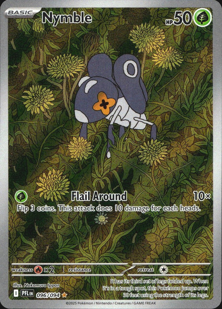 Nymble 096/094 Illustration Rare Phantasmal Flames Pokemon Near Mint
