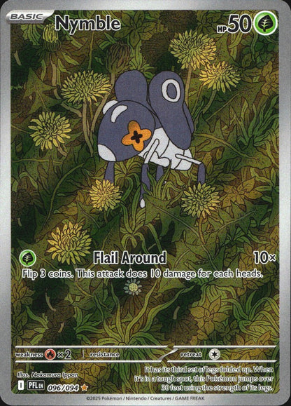 Nymble 096/094 Illustration Rare Phantasmal Flames Pokemon Near Mint