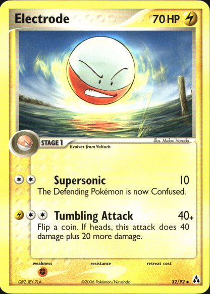 Electrode 32/92 Uncommon Legend Maker Pokemon Near Mint