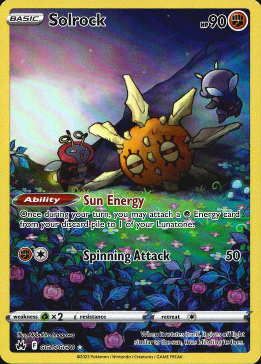 Solrock GG15/GG70 Holo Crown Zenith Galarian Gallery Pokemon NM