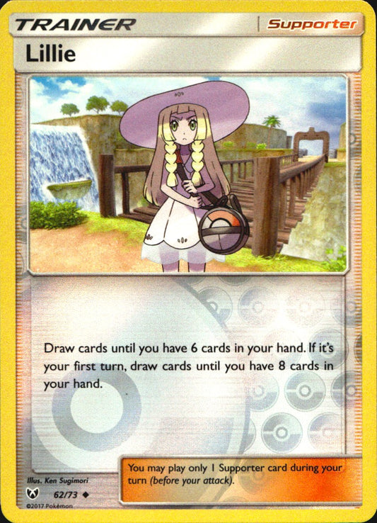 Lillie 62/73 Uncommon Shining Legends Pokemon Reverse Holo Near Mint