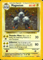 Magneton 9/102 Holo Rare Base Set Unlimited Pokemon Heavily Played