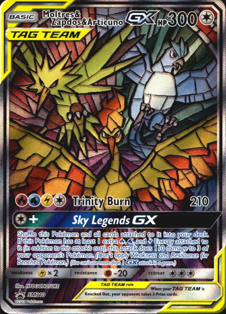 Moltres & Zapdos & Articuno GX SM210 Promo SM Black Star Promos Pokemon NM