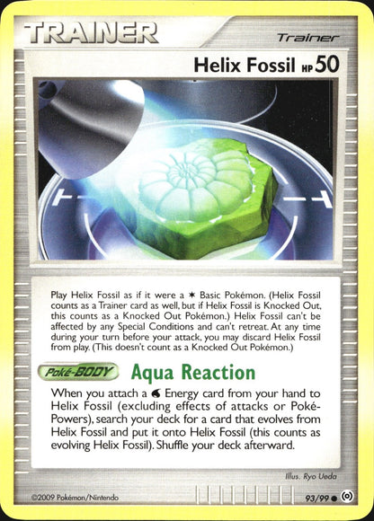 Helix Fossil 93/99 Common Arceus Pokemon Near Mint