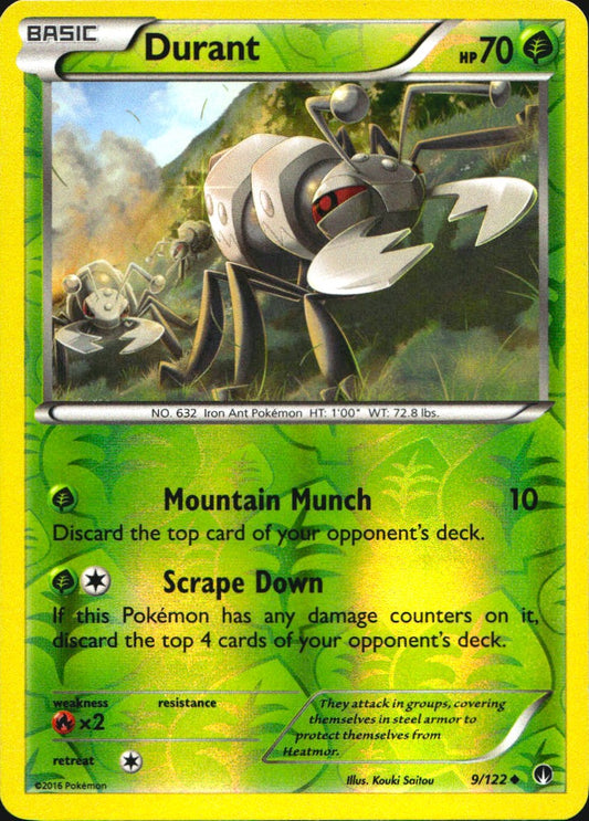Durant 9/122 Uncommon BREAKpoint Pokemon Reverse Holo Near Mint