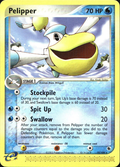 Pelipper 19/109 Rare Ruby & Sapphire Pokemon Near Mint