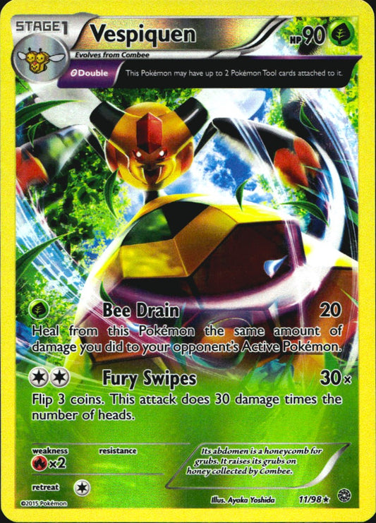 Vespiquen 11/98 Rare Ancient Origins Pokemon Reverse Holo Near Mint