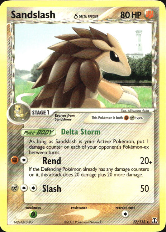 Sandslash 27/113 Rare Delta Species Pokemon Near Mint