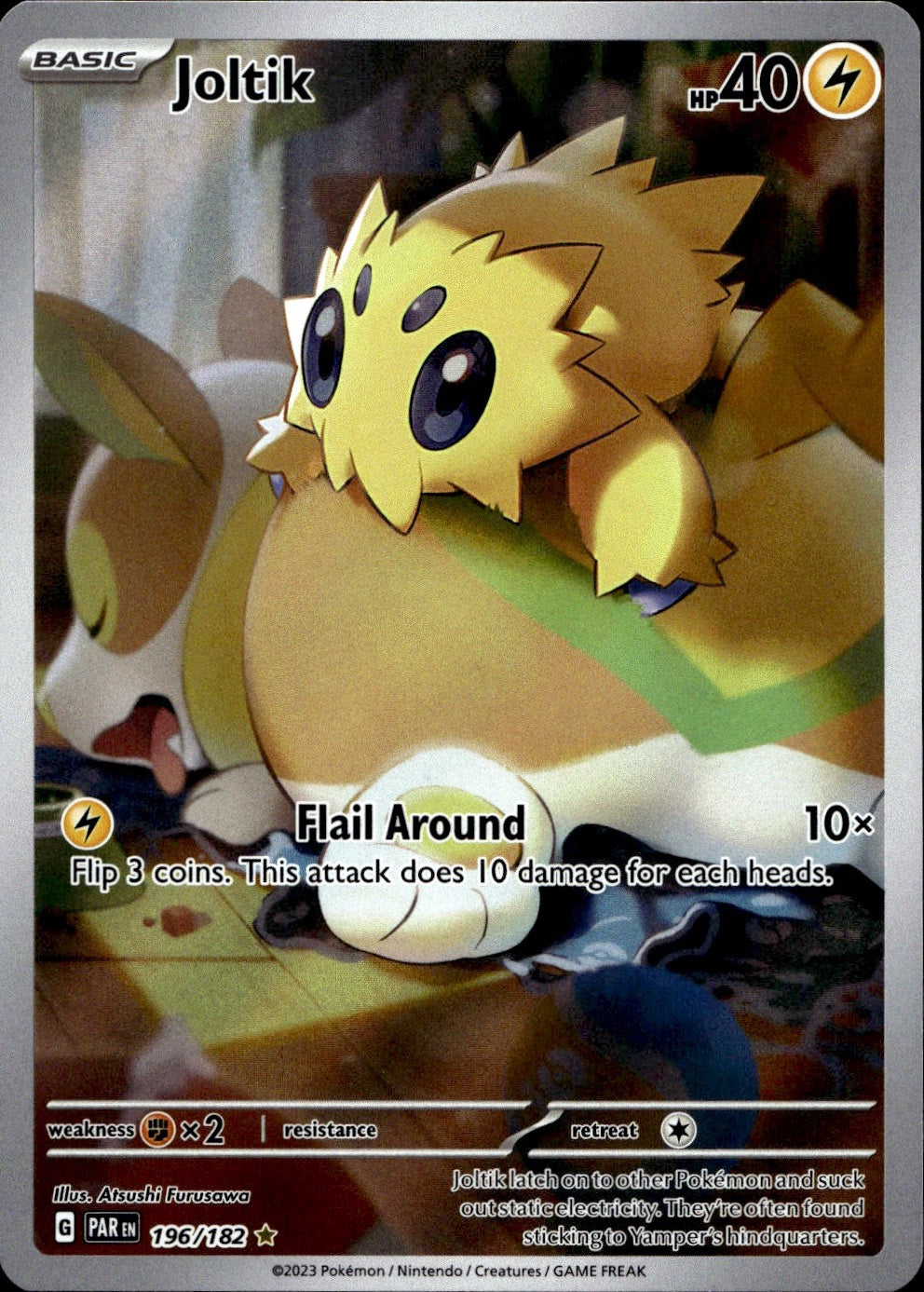 Joltik 196/182 Illustration Rare Paradox Rift Pokemon Near Mint