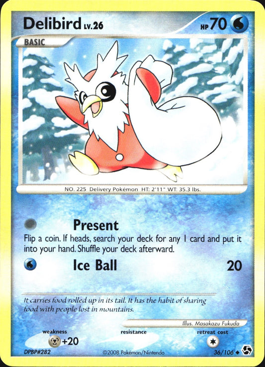 Delibird 36/106 Uncommon Great Encounters Pokemon Near Mint