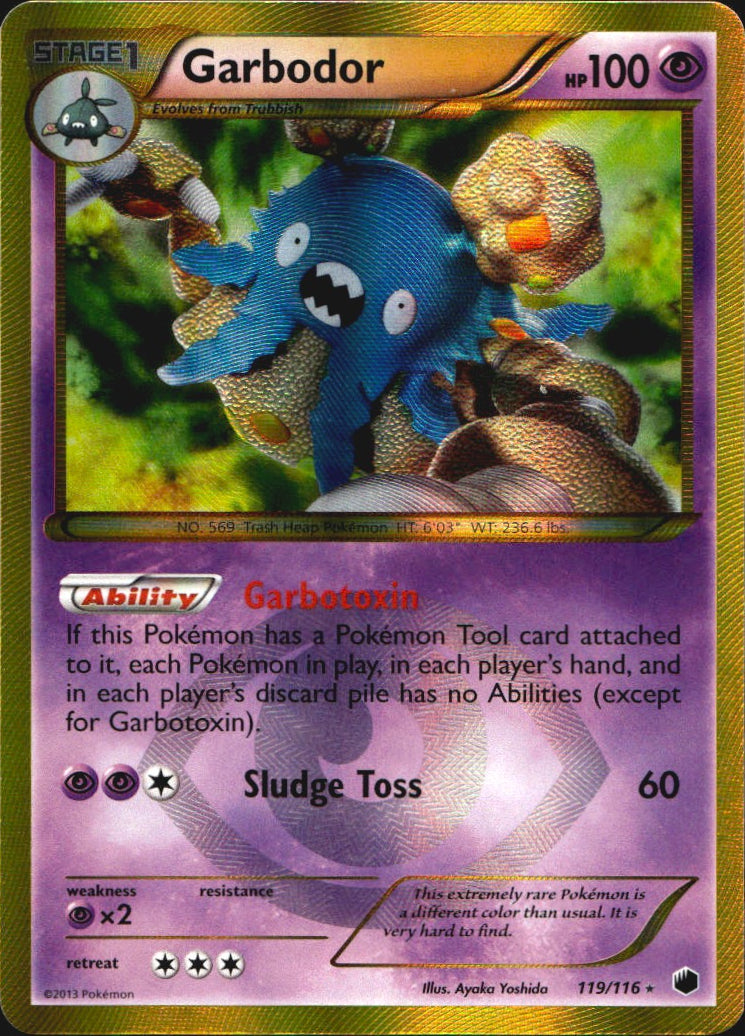 Garbodor 119/116 Secret Rare Plasma Freeze Pokemon Near Mint