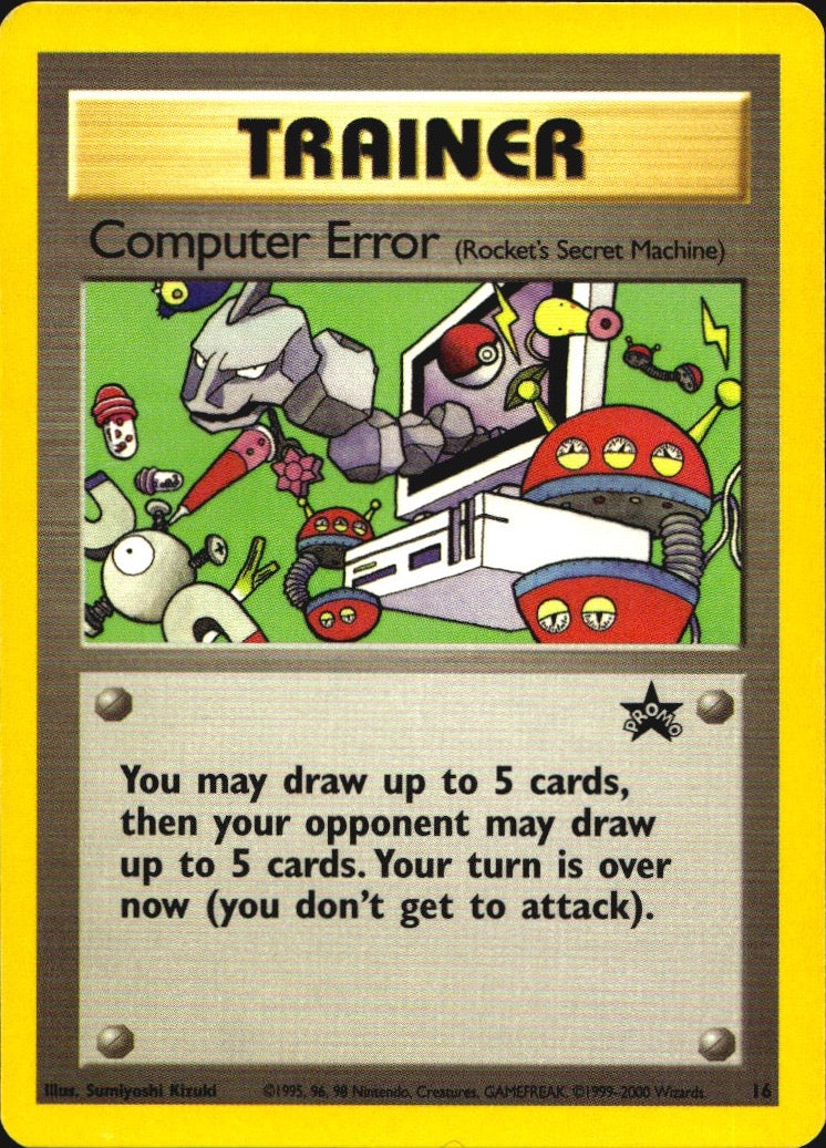 Computer Error 16 Promo Wizards Black Star Promos Pokemon Near Mint