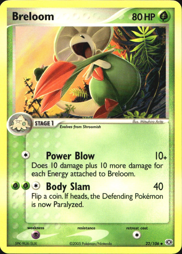 Breloom 22/106 Uncommon Emerald Pokemon Near Mint