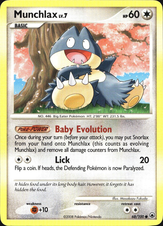Munchlax 68/100 Common Majestic Dawn Pokemon Near Mint