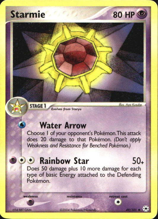 Starmie 49/101 Uncommon Hidden Legends Pokemon Near Mint
