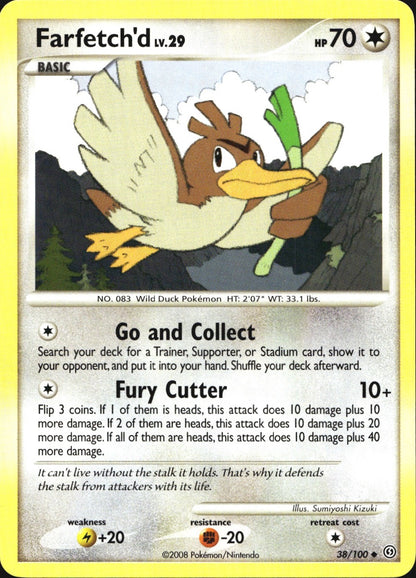 Farfetch'd 38/100 Uncommon Stormfront Pokemon Near Mint