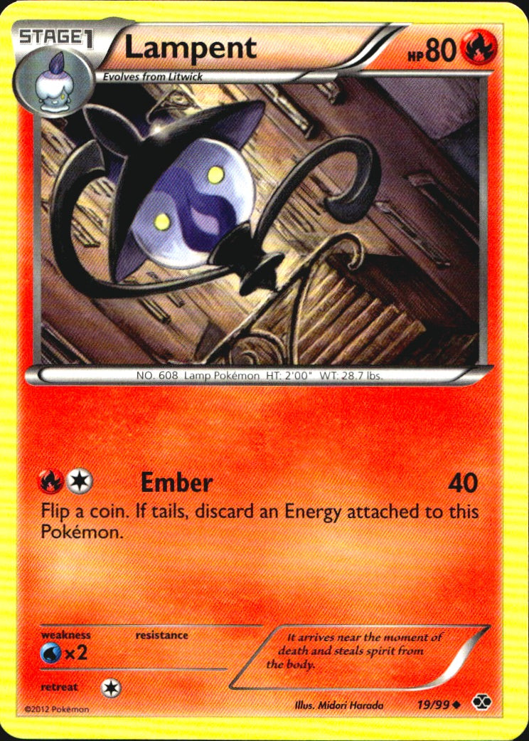 Lampent 19/99 Uncommon Next Destinies Pokemon Near Mint