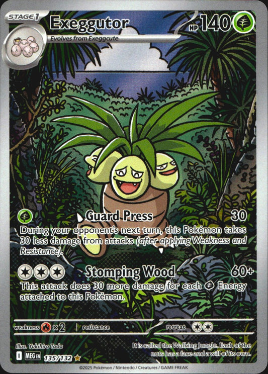 Exeggutor 135/132 Illustration Rare Mega Evolution Pokemon Near Mint