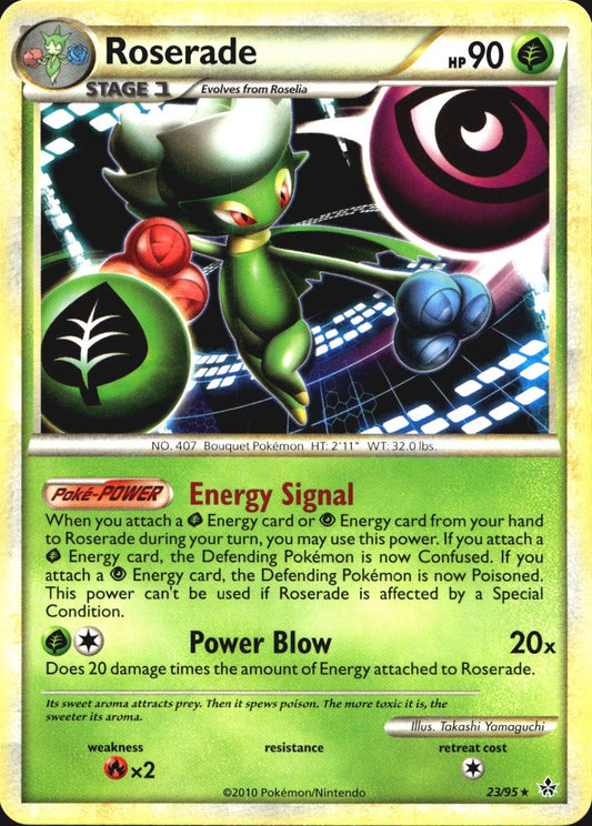 Roserade 23/95 Rare HGSS Unleashed Pokemon Near Mint