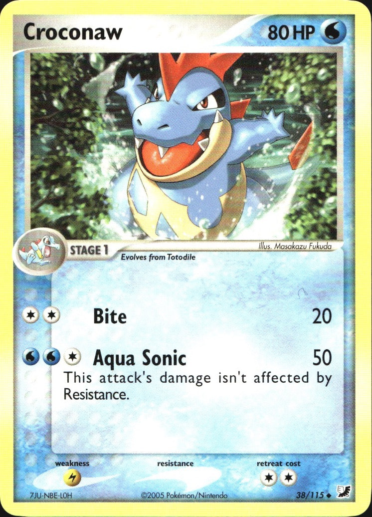 Croconaw 38/115 Uncommon Unseen Forces Pokemon Near Mint