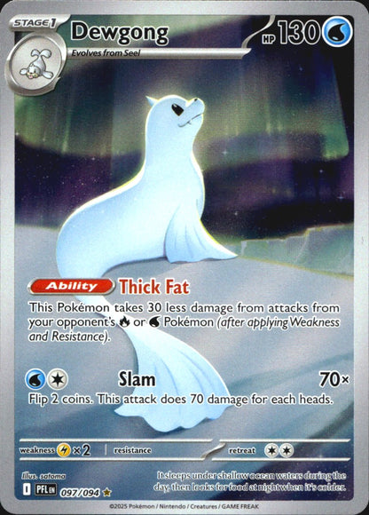 Dewgong 097/094 Illustration Rare Phantasmal Flames Pokemon Near Mint