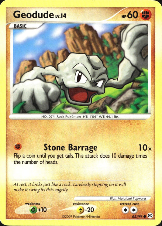 Geodude 65/99 Common Arceus Pokemon Near Mint