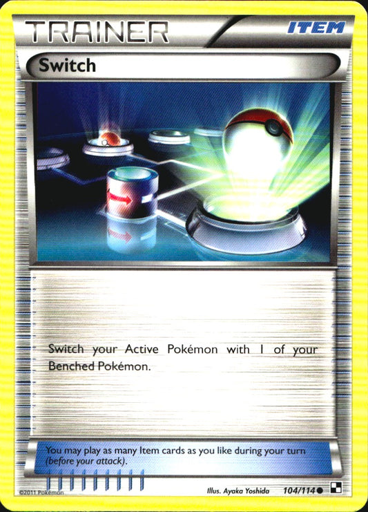 Switch 104/114 Common Black & White Pokemon Near Mint