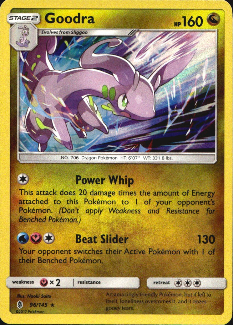 Goodra 96/145 Holo Rare Guardians Rising Pokemon Near Mint