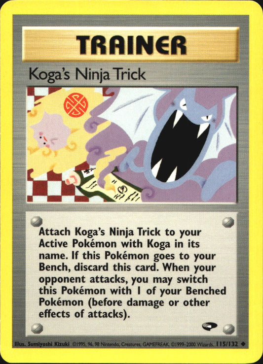 Koga's Ninja Trick 115/132 Uncommon Gym Challenge Pokemon Near Mint