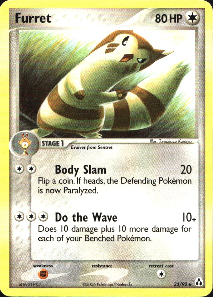Furret 33/92 Uncommon Legend Maker Pokemon Near Mint