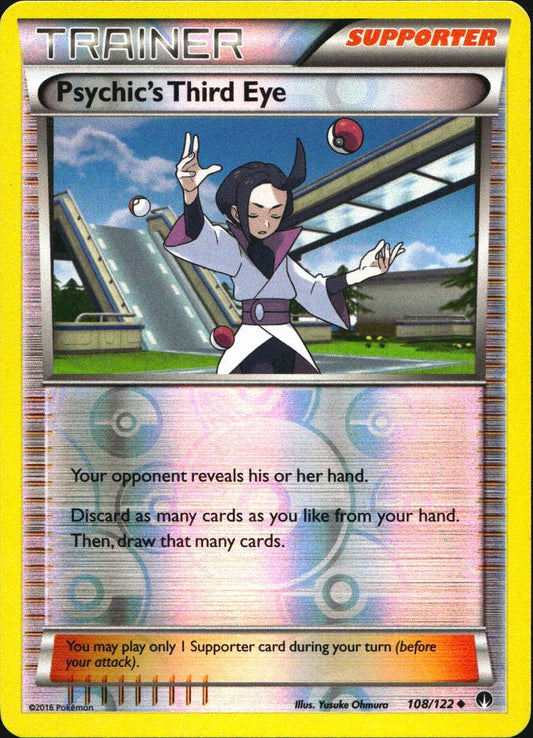 Psychic's Third Eye 108/122 Uncommon BREAKpoint Pokemon Reverse Holo Near Mint