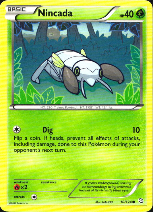 Nincada 10/124 Common Dragons Exalted Pokemon Near Mint