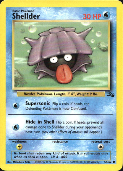 Shellder 54/62 Common Fossil Pokemon Near Mint