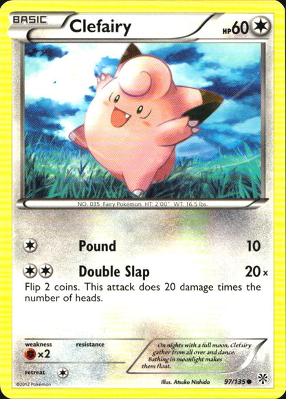 Clefairy 97/135 Common Plasma Storm Pokemon Near Mint