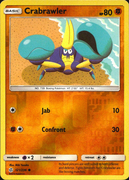 Crabrawler 121/236 Common Cosmic Eclipse Pokemon Near Mint