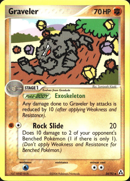 Graveler 34/92 Uncommon Legend Maker Pokemon Near Mint