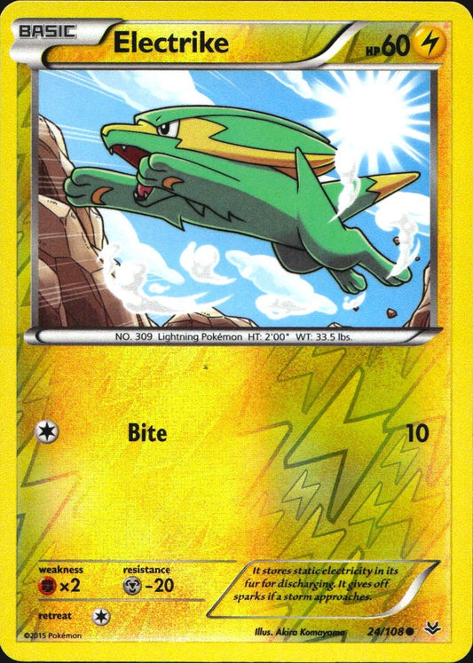 Electrike 24/108 Common Roaring Skies Pokemon Reverse Holo Near Mint