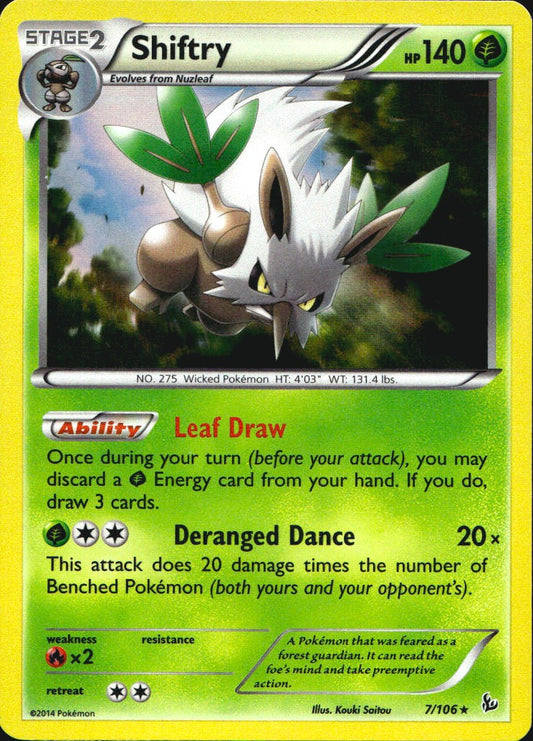 Shiftry 7/106 Holo Rare Flashfire Pokemon Near Mint